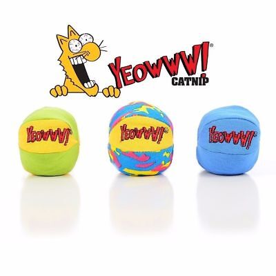 Yeowww My Cats Ball Catnip Toy MultiColor, 2 in, 3 pk Yeowww! Catnip Cat Toys Balls