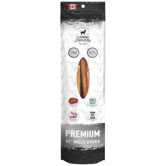 Dog chew product packaging with a wooden stick on a white background