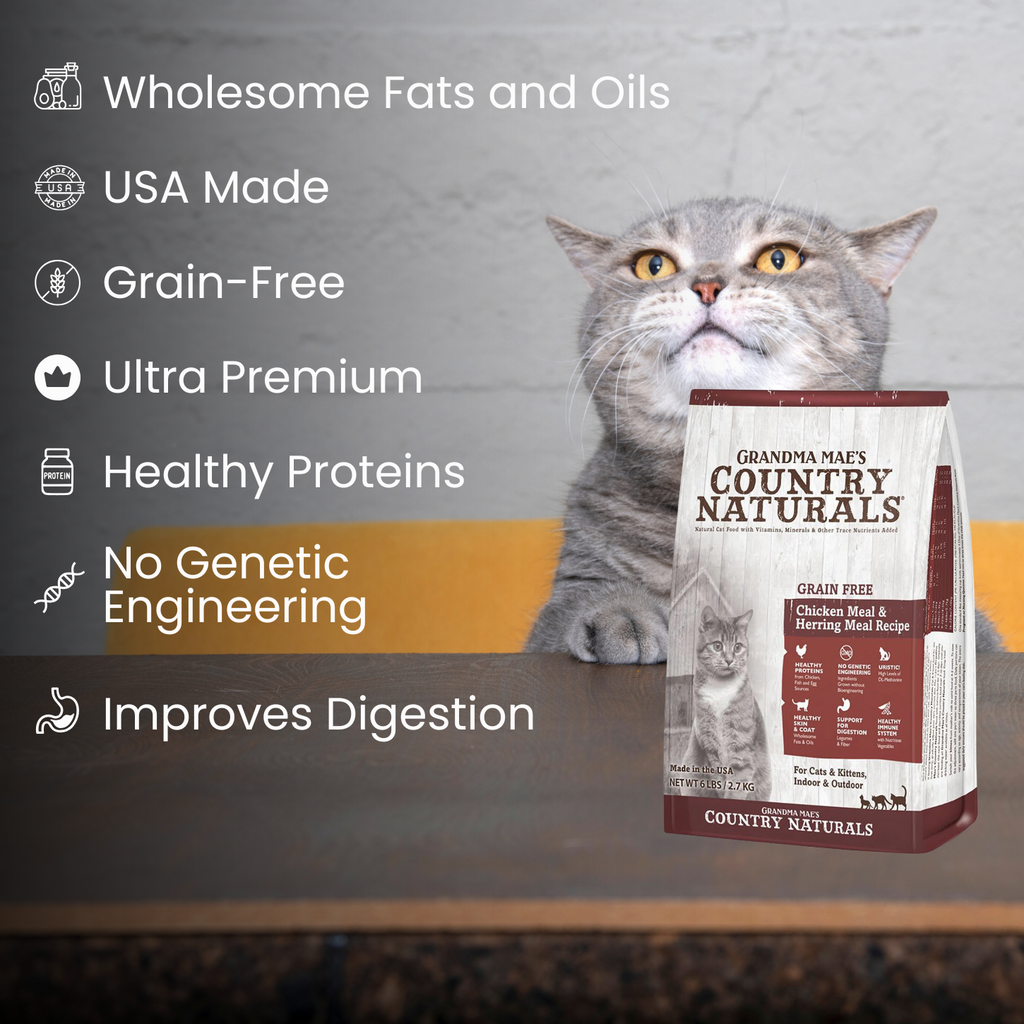 Grandma Mae's Country Naturals Grain Free Dry Cat Food Chicken 6lb Grandma Mae's Country Naturals Cat Food Dry