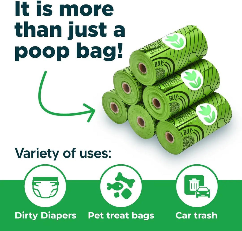 The Original PoopBags Dog Poop Bags, 120 Count, Unscented, Plant Based, Leakproof, Durable, Easy to Use The Original Poop Bags Dog Cleaning and Potty Poop Bags