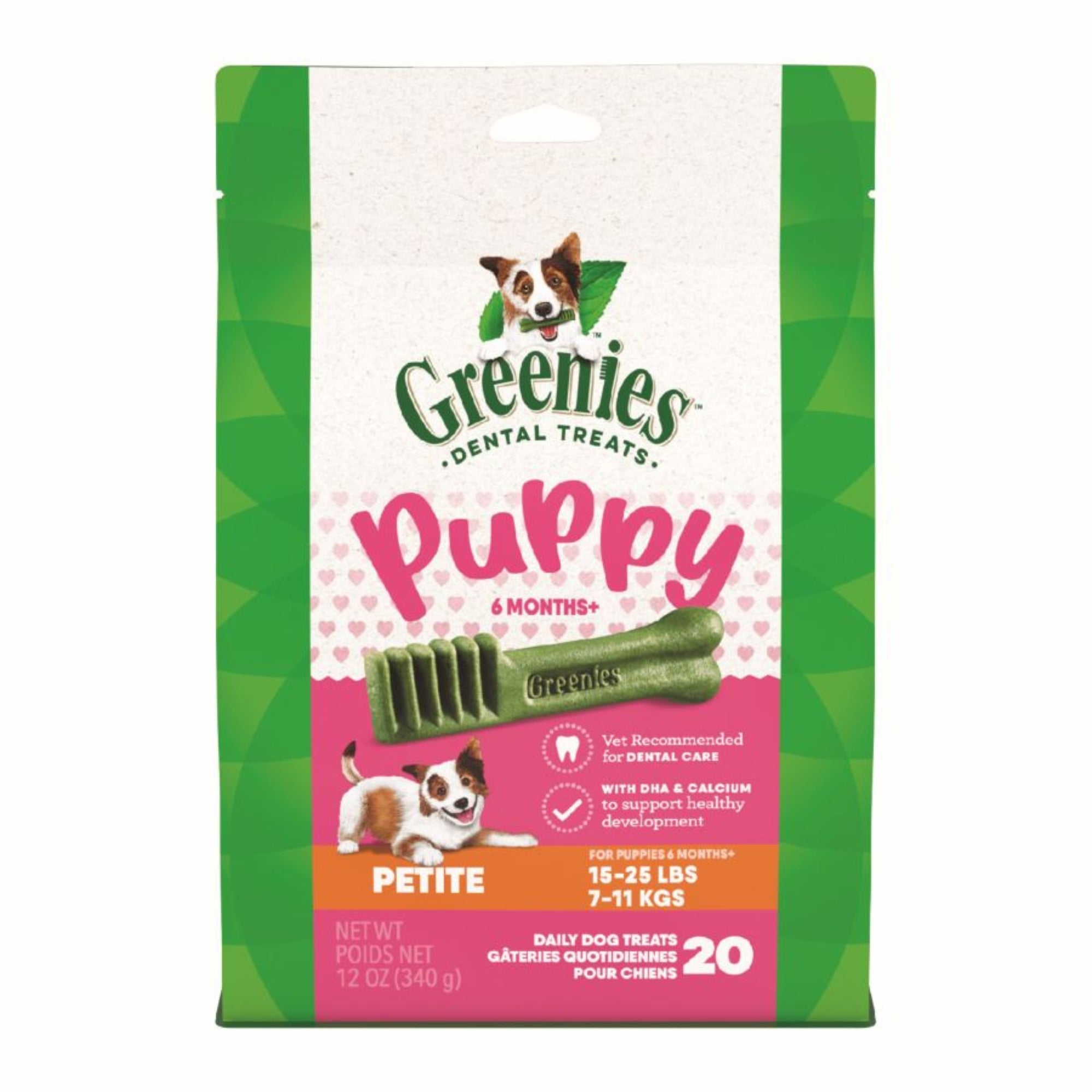 Greenies Puppy 6+ Months Dog Dental Treats Teenie, 1ea/6oz. Greenies Dog Treats Dental Chews