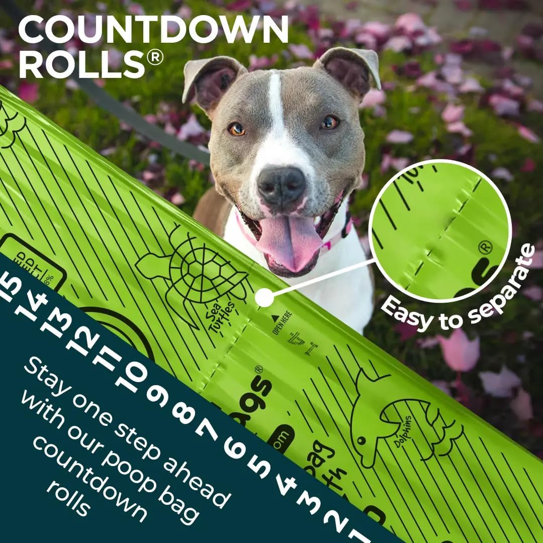 The Original PoopBags Dog Poop Bags, 120 Count, Unscented, Plant Based, Leakproof, Durable, Easy to Use The Original Poop Bags Dog Cleaning and Potty Poop Bags