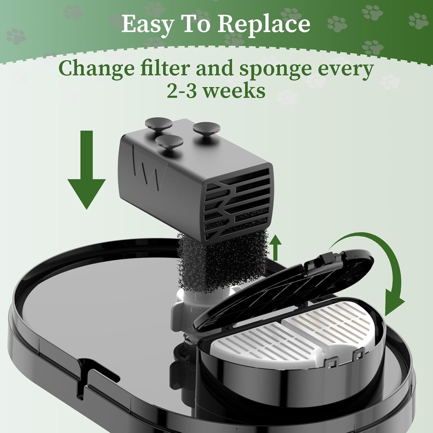 9 Pack Replacement Filters & 9 Pack Replacement Pre-Filter Sponges for 2.2L/74oz Automatic Pet Water Fountain Stainless Steel Cat Water Fountain Replacement Cat Drinking Fountain Filters Bargo Shop