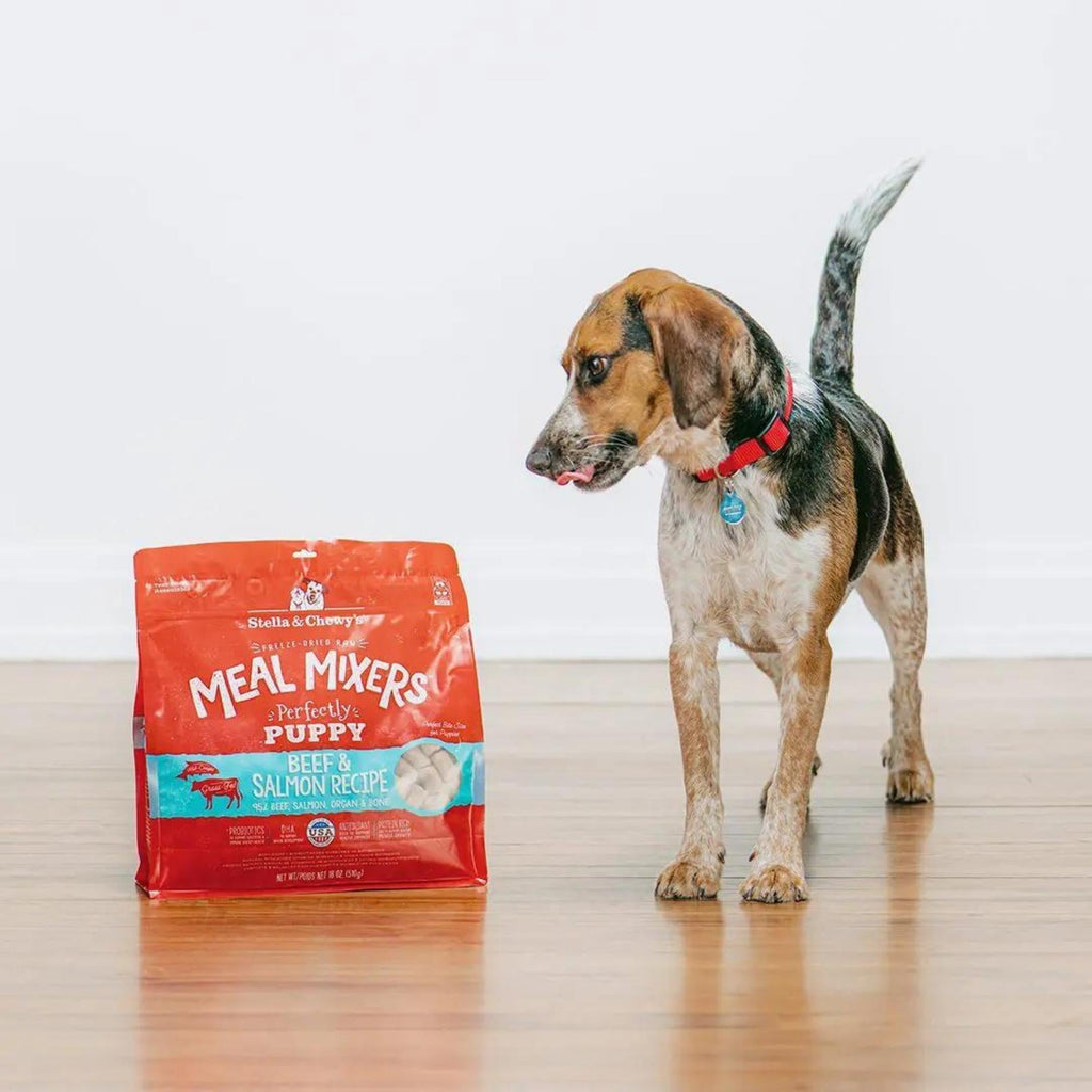 Stella and Chewys Dog Freeze-Dried Mixer Puppy Beef and Salmon 18oz. Stella & Chewys Dog Food Freeze Dried