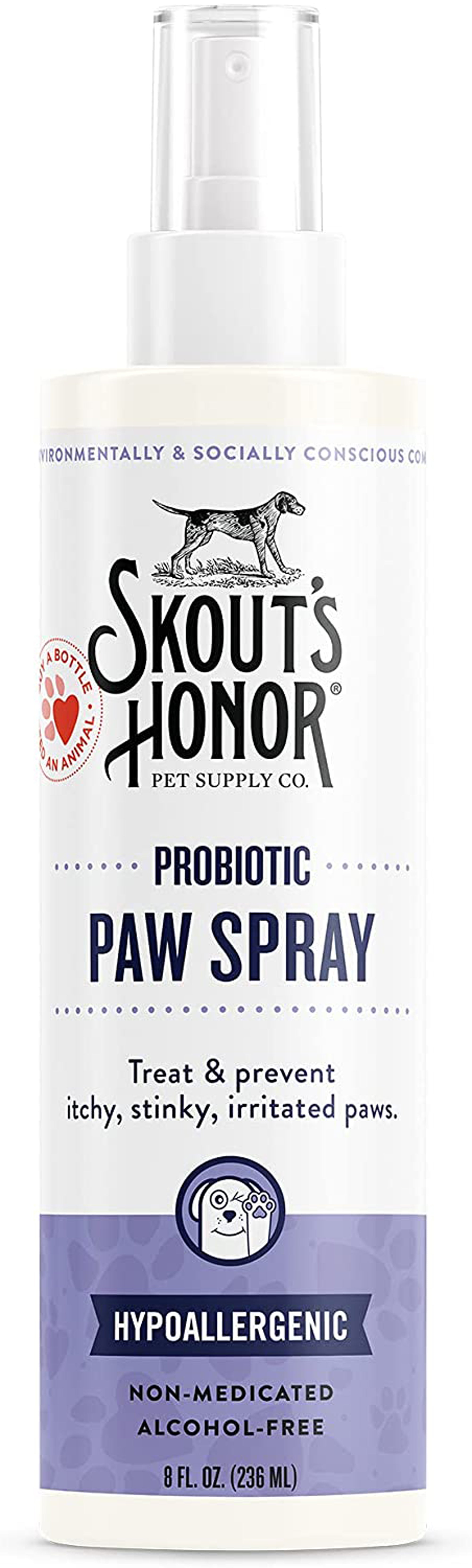 Skouts Honor Dog Cat Probiotic Paw Spray 8oz. Skouts Honor Dog Grooming Sprays