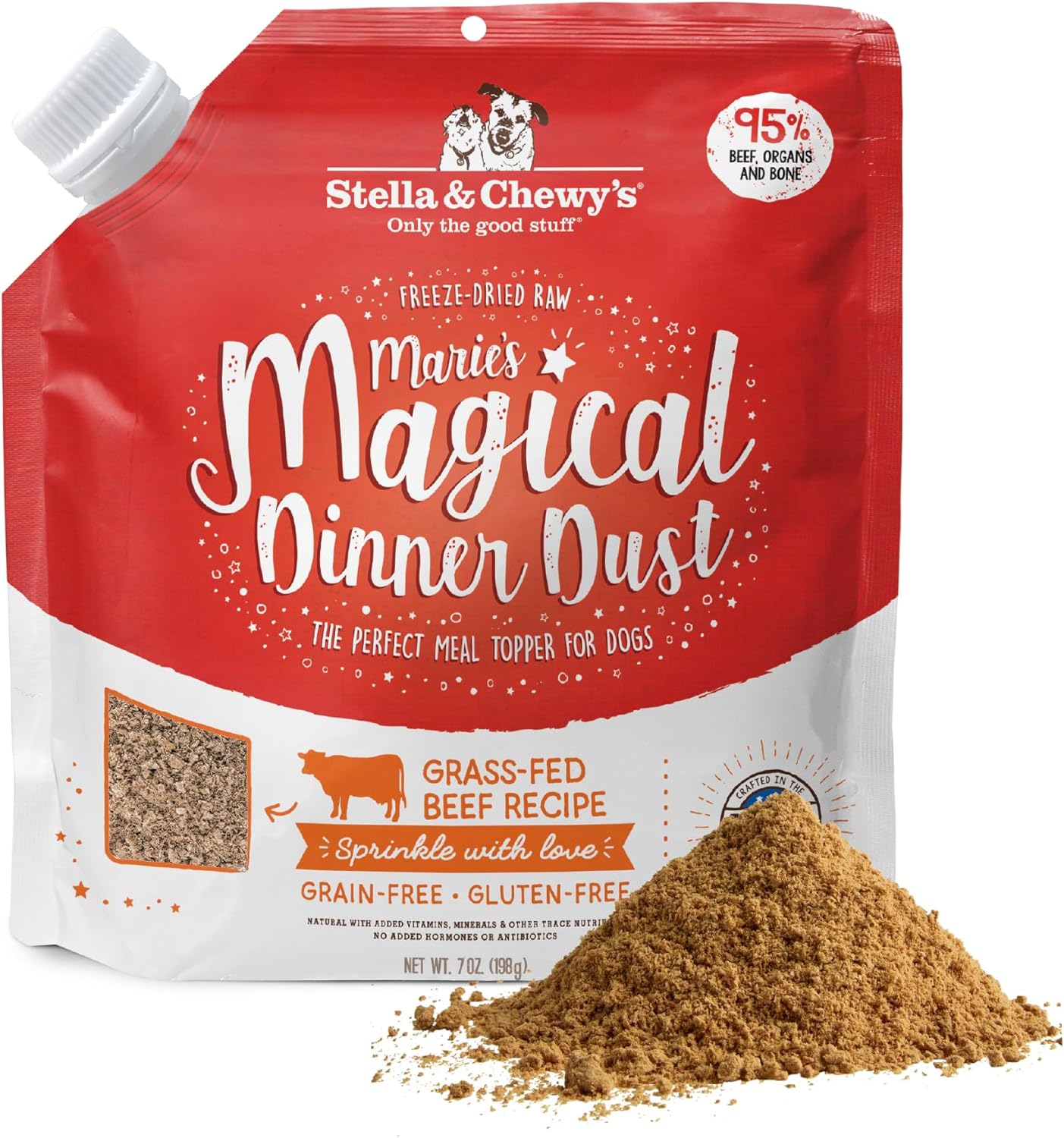 Stella And Chewys Dog Freeze-Dried Maries Magical Dinner Dust Beef 7oz. Stella & Chewys Dog Food Freeze Dried