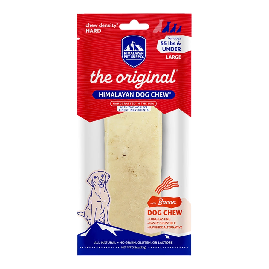 Himalayan Dog Chew Bacon Large 3.3oz. Himalayan Pet Supply Dog Treats Hard Chews and Rawhide