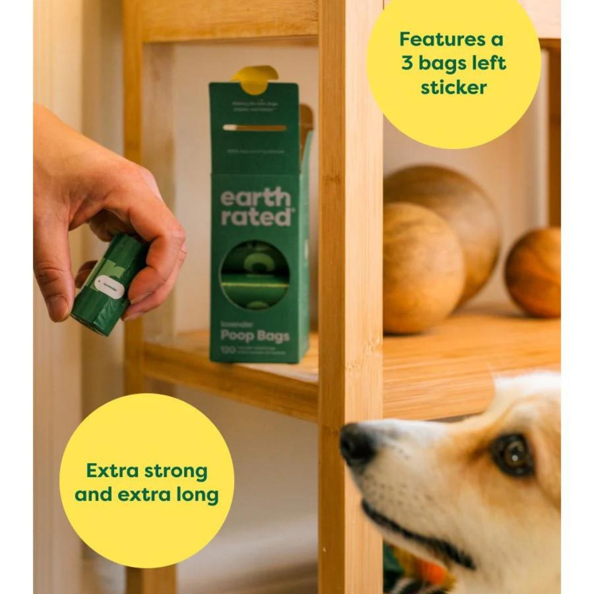 Earth Rated Dog Poop Bag Dog Unscented 4 Roll 60 Count Earth Rated Dog Cleaning and Potty Poop Bags