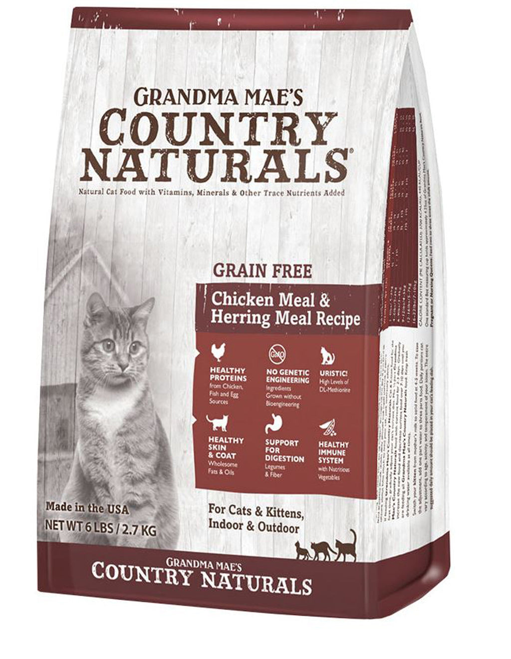 Grandma Mae's Country Naturals Grain Free Dry Cat Food Chicken 6lb Grandma Mae's Country Naturals Cat Food Dry