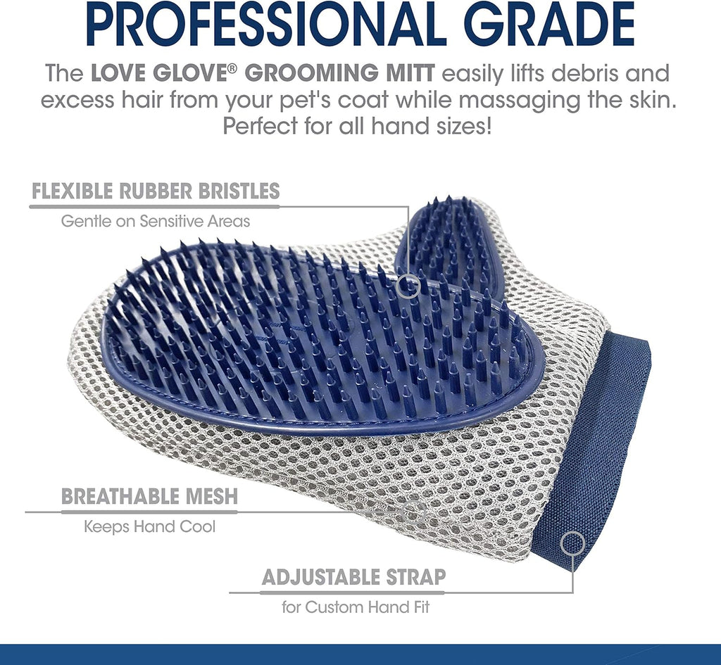 Four Paws Magic Coat Professional Series Love Glove Dog Grooming Mitt Grooming Mit 1ea/One Size Four Paws Dog Grooming Tools