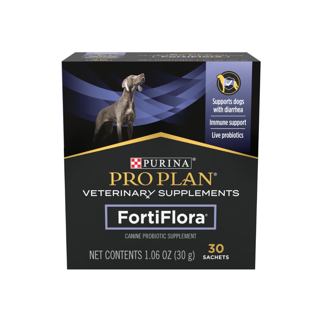 Purina Pro Plan Veterinary Diets FortiFlora Powder Probiotic Digestive Supplement for Dogs, 30 count Purina Veterinary Dog Supplements Digestive and Urinary