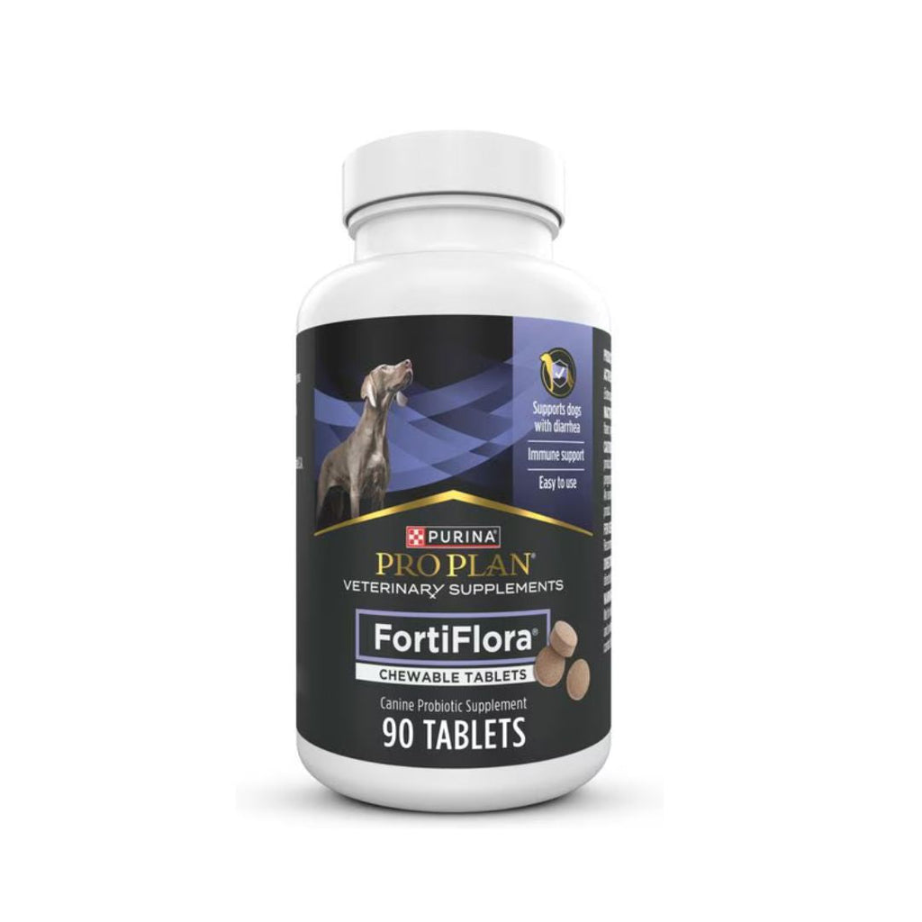 Purina Pro Plan Veterinary Diets FortiFlora Chewable Tablets Probiotic Digestive Supplement for Dogs, 90 tablets Purina Veterinary Dog Supplements Digestive and Urinary